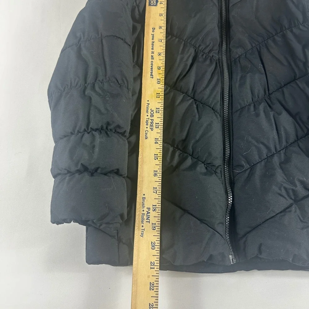 Columbia Kids Black Puffer Jacket Hooded Faux Fur Trim Size‎ 7 8